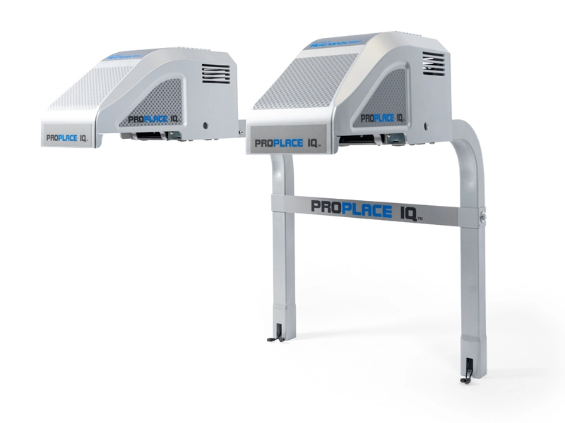 ProPlace IQ equipment stands on a white background