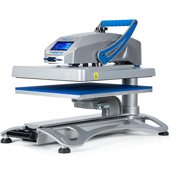 Heat press machine on a white background