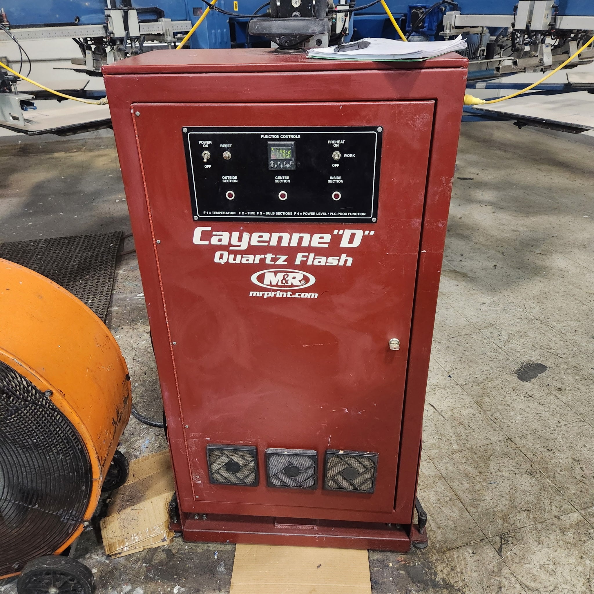 M&R Cayenne D Quartz Flash on a concrete floor