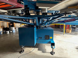 base of m&r machine in a shop setting concrete floor