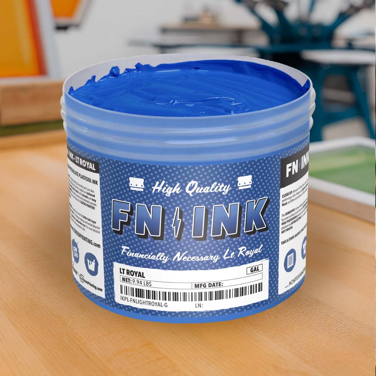 FN INK Light Royal Blue Plastisol Ink - Pint, Quart, Gallon – Press Doctor