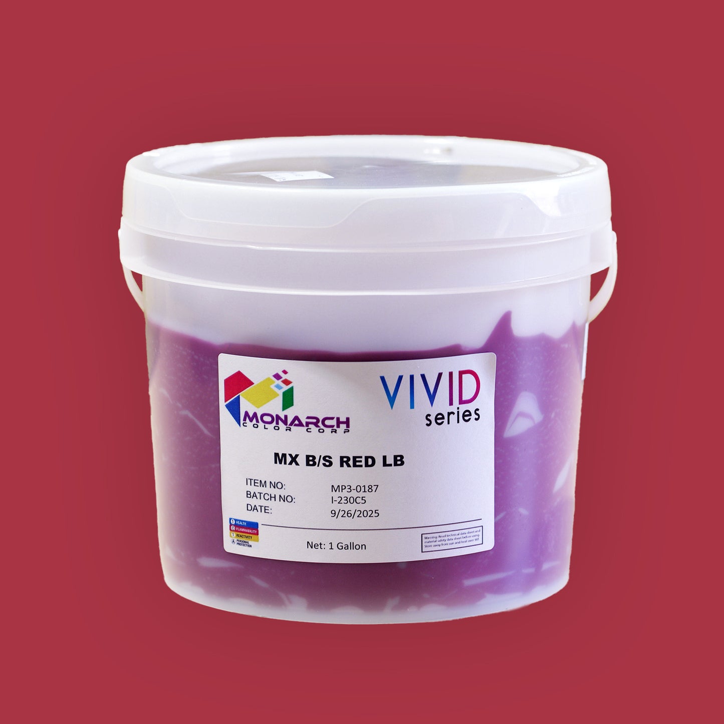 Monarch Vivid MX B/S Red LB Plastisol Ink, Gallon