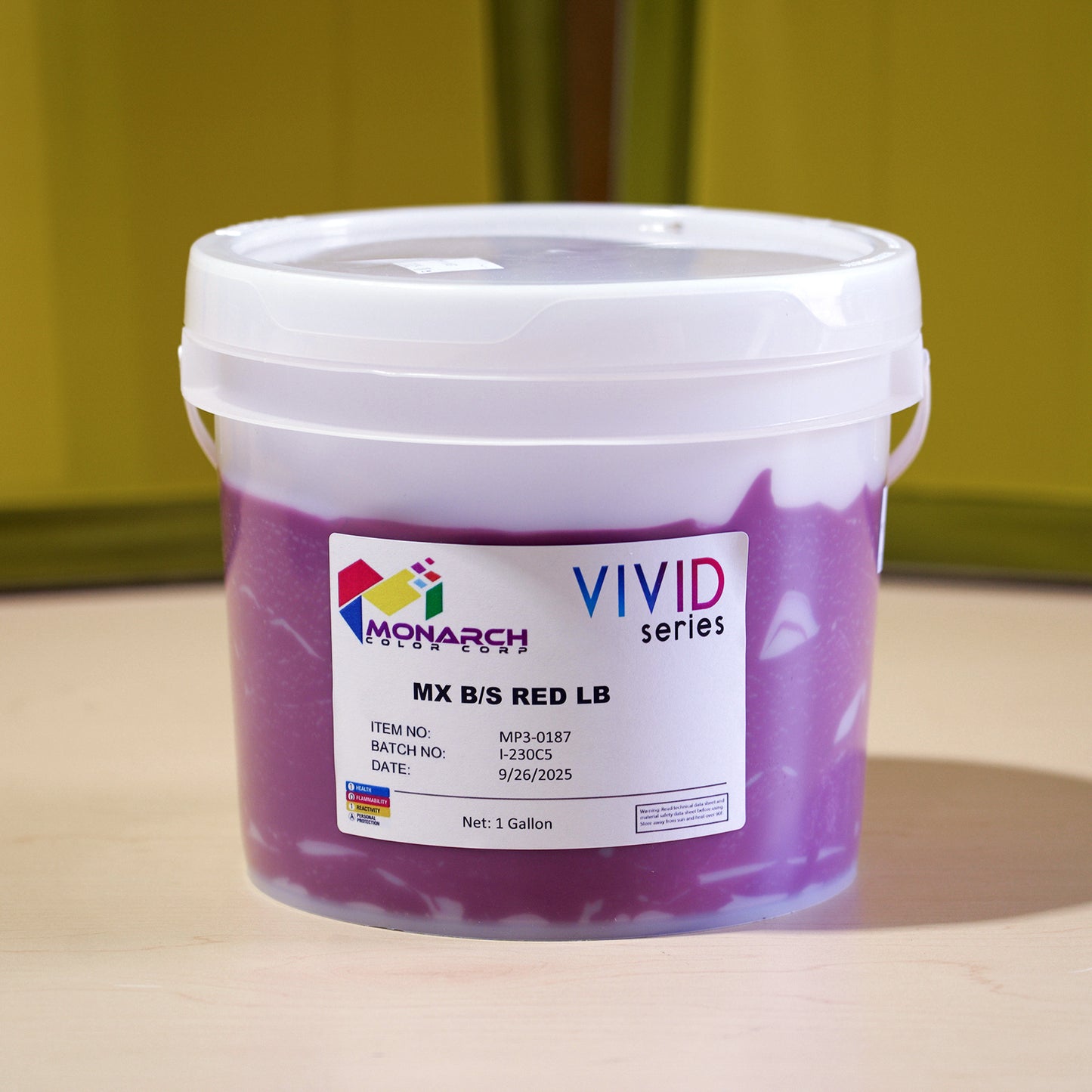 Monarch Vivid MX B/S Red LB Plastisol Ink, Gallon