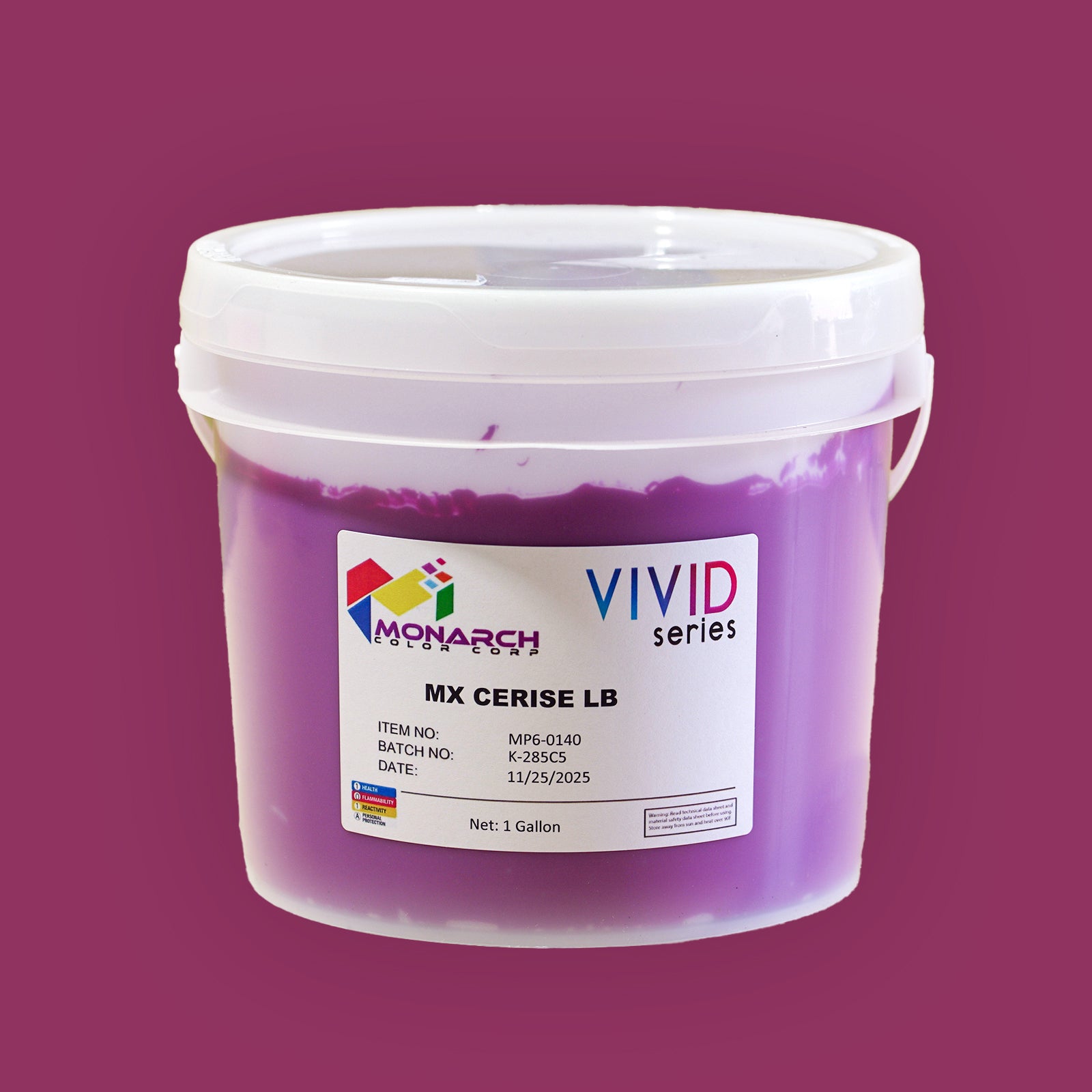Monarch Vivid MX Cerise LB Plastisol Ink, Gallon