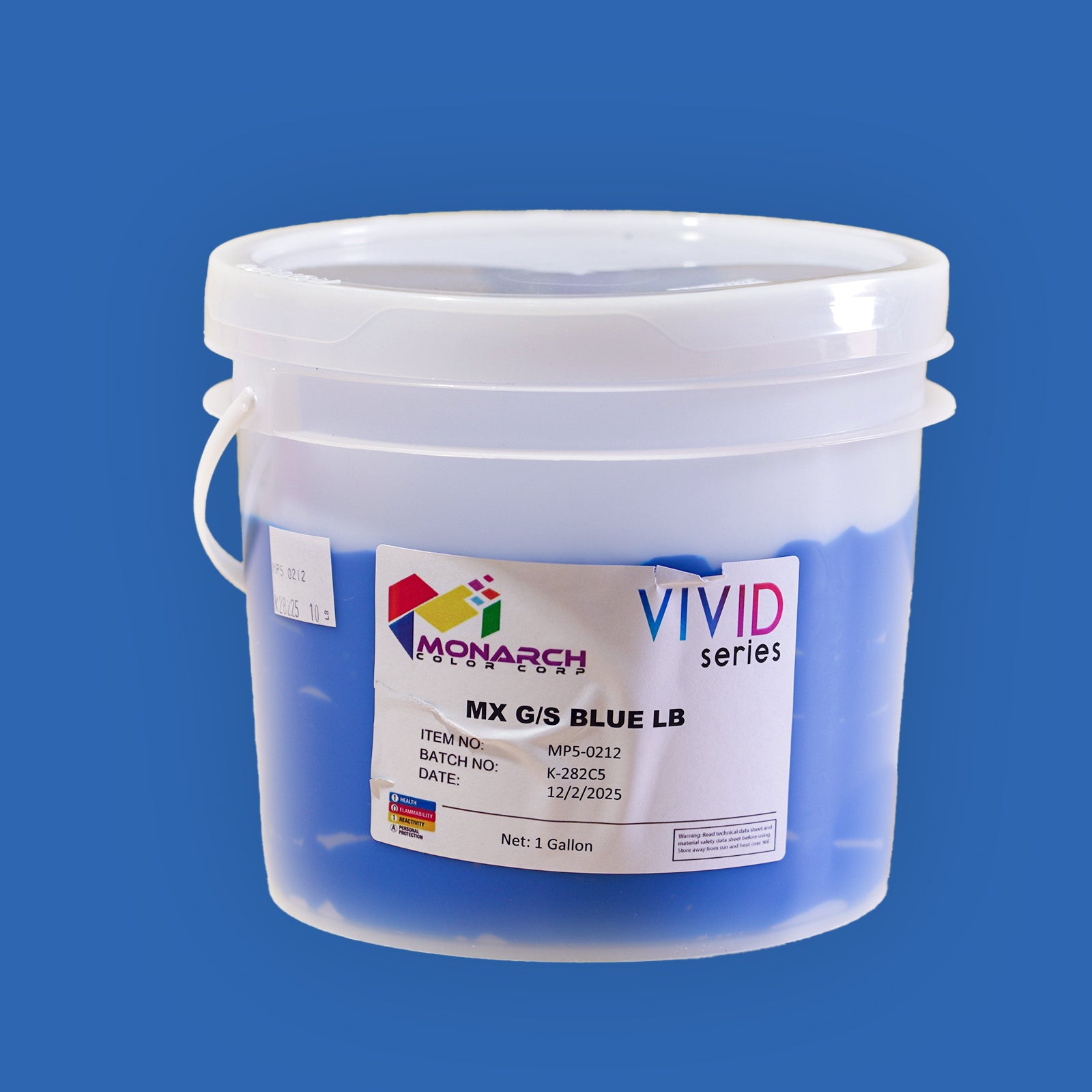 Monarch Vivid MX G/S Blue LB Plastisol Ink, Gallon