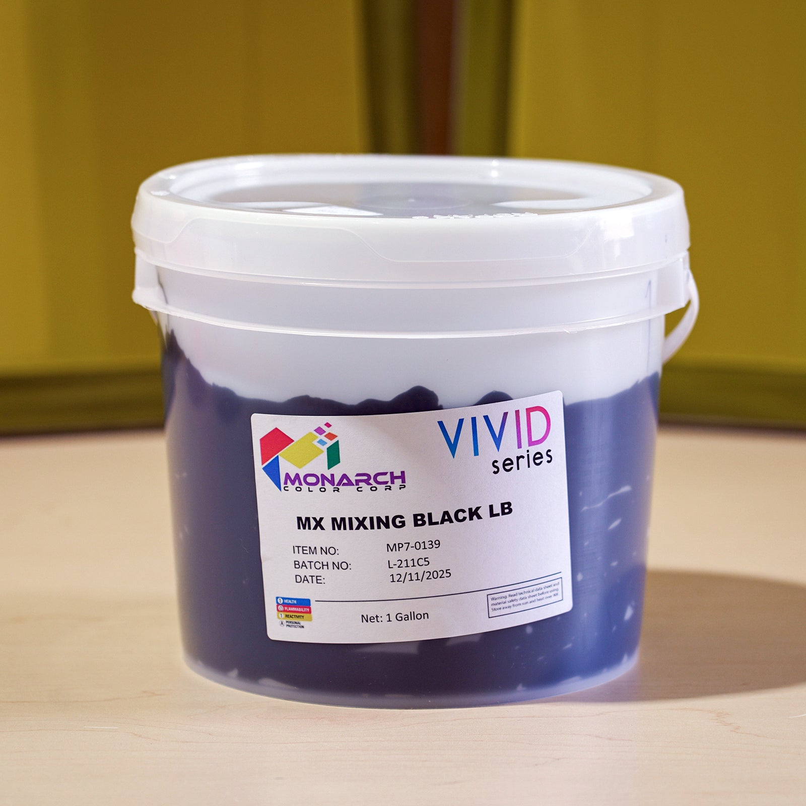 Monarch Vivid MX Mixing Black LB Plastisol Ink, Gallon
