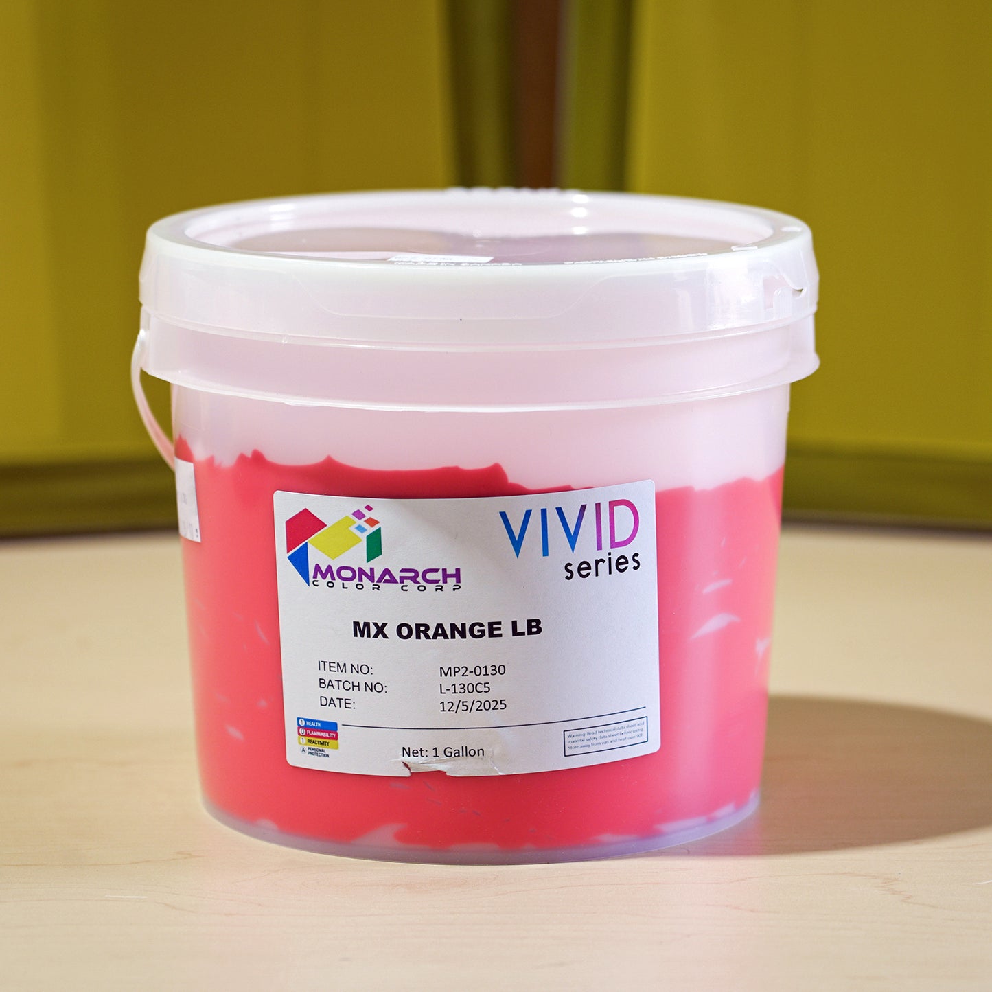 Monarch Vivid MX Orange LB Plastisol Ink, Gallon