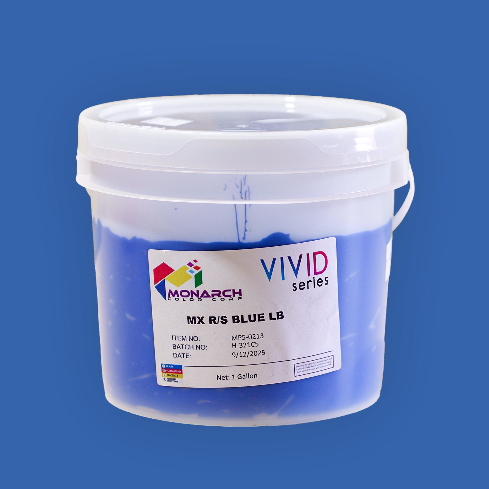 Monarch Vivid MX R/S Blue LB Plastisol Ink, Gallon