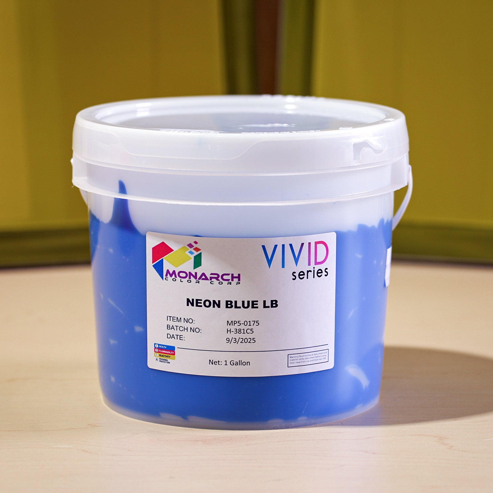 Monarch Vivid Neon Blue LB Plastisol Ink, Gallon