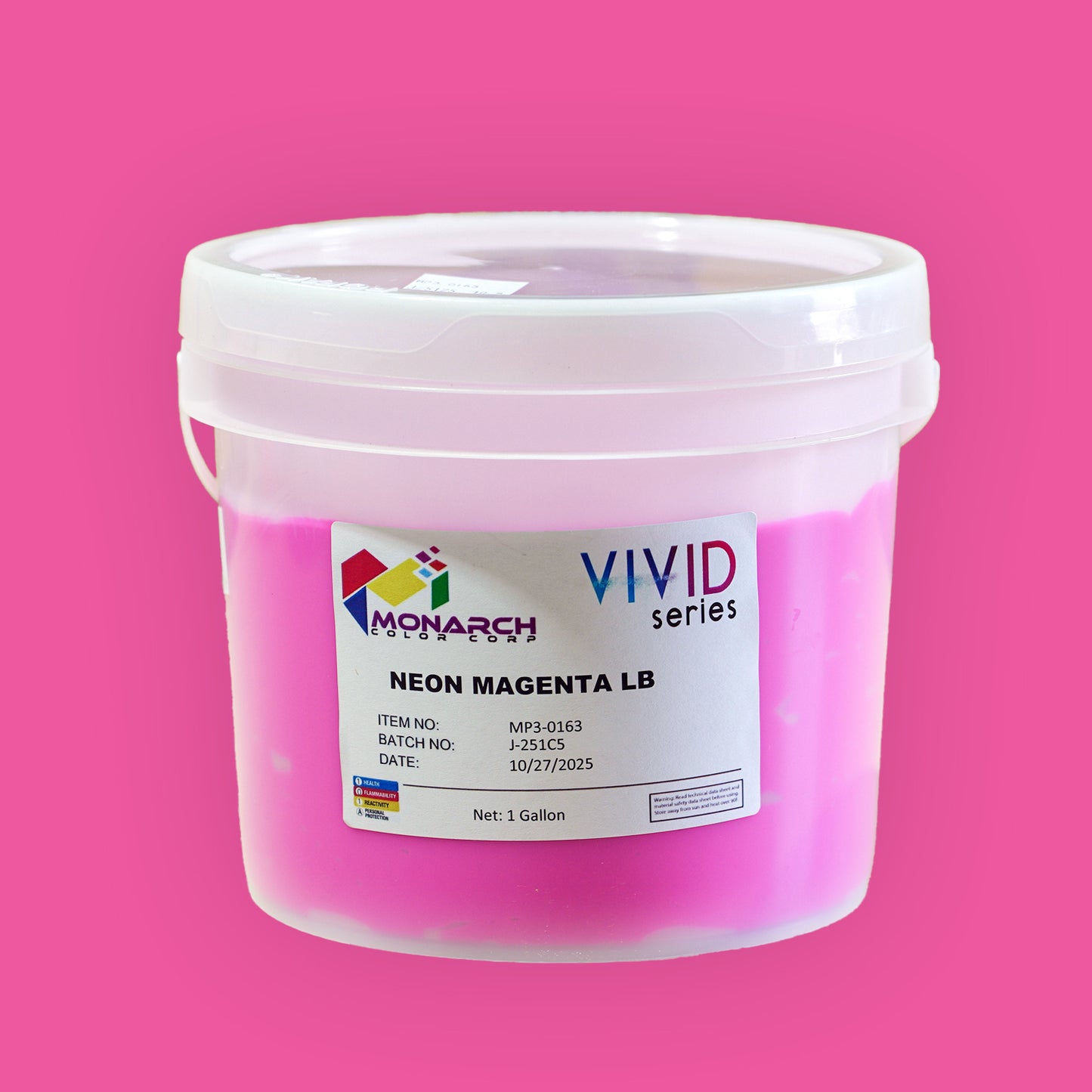 Monarch Vivid Neon Magenta LB Plastisol Ink, Gallon