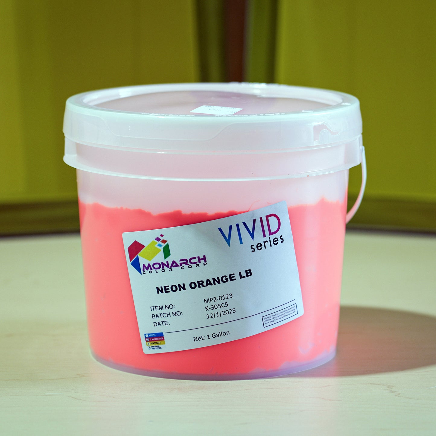 Monarch Vivid Neon Orange LB Plastisol Ink, Gallon