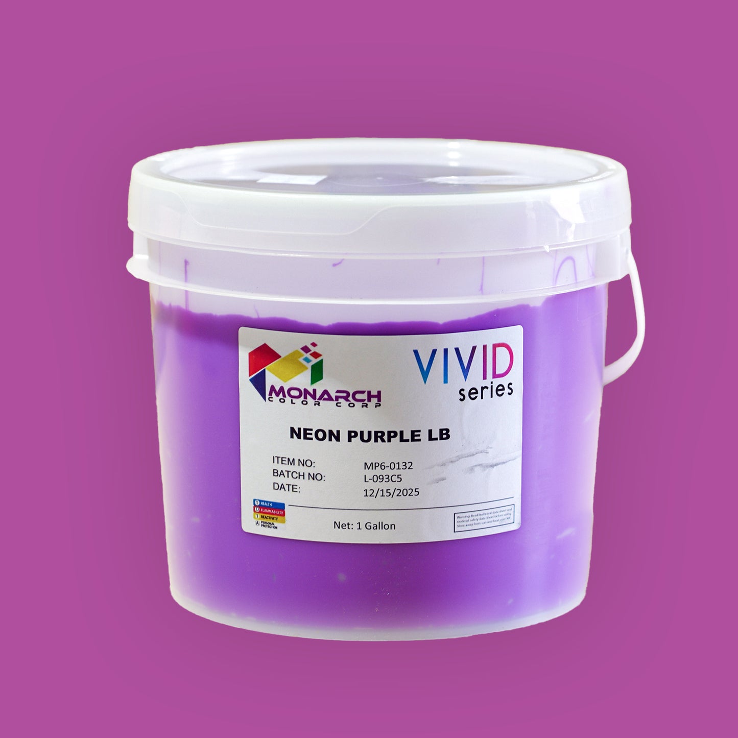 Monarch Vivid Neon Purple LB Plastisol Ink, Gallon