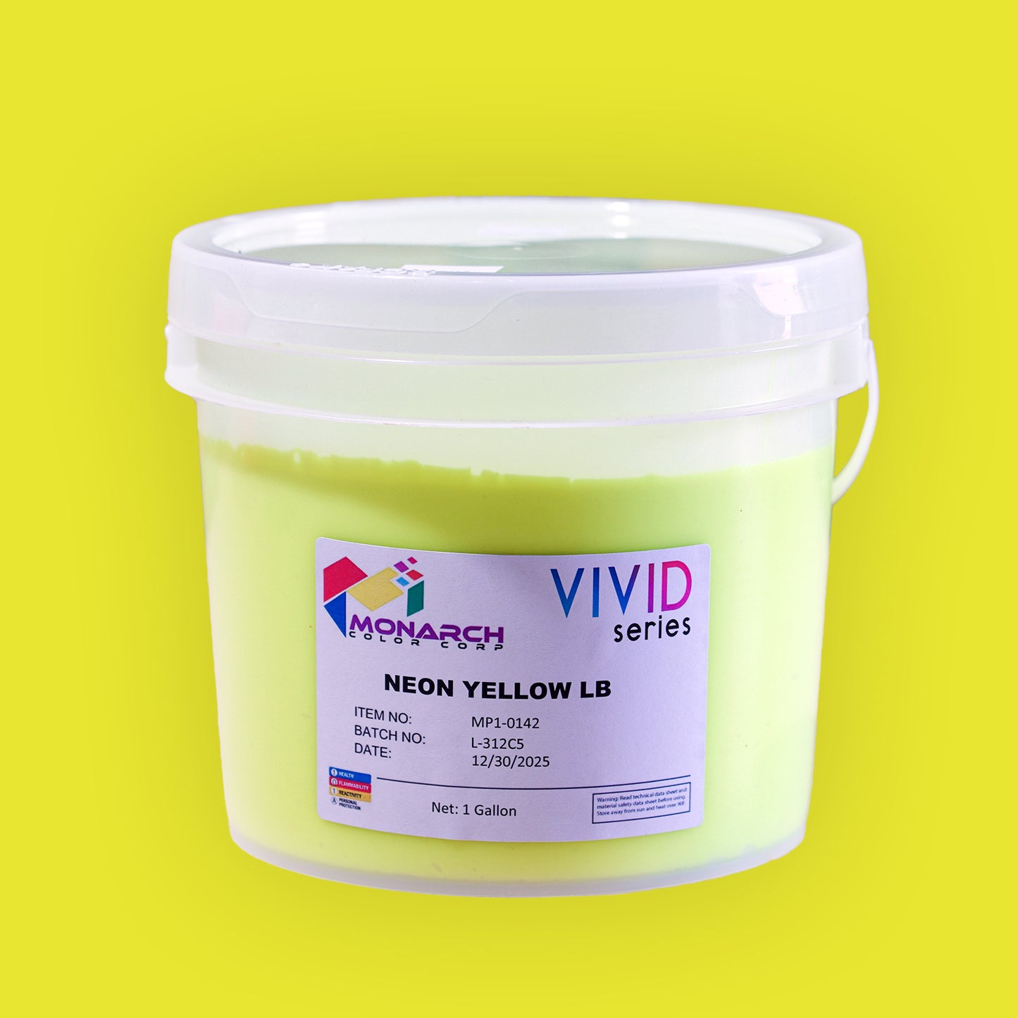 Monarch Vivid Neon Yellow LB Plastisol Ink, Gallon