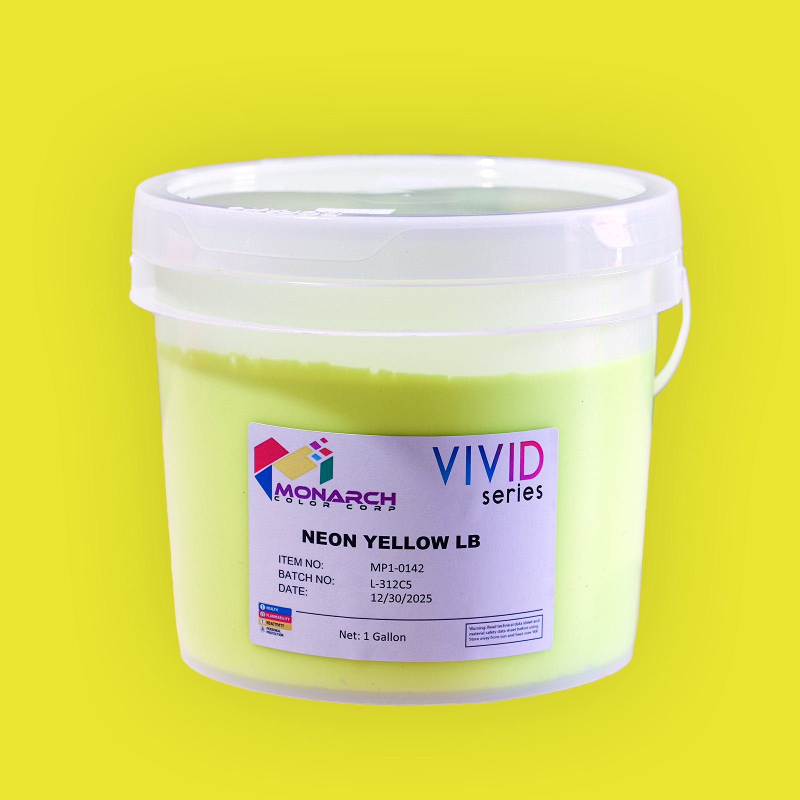 Monarch Vivid Neon Yellow LB Plastisol Ink, Gallon