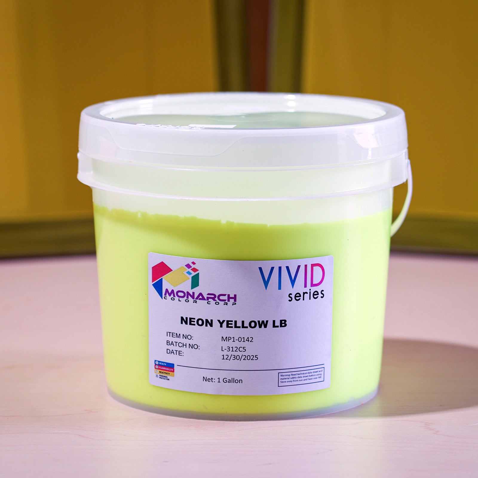 Monarch Vivid Neon Yellow LB Plastisol Ink, Gallon