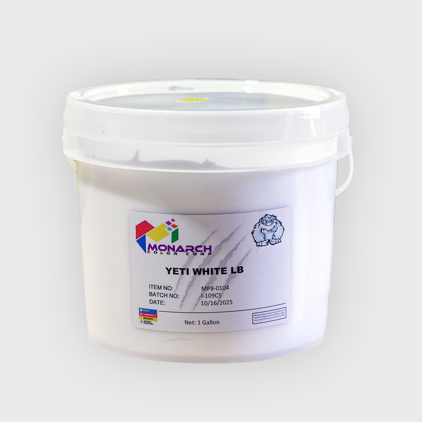 Monarch Yeti White LB Plastisol Ink, Gallon