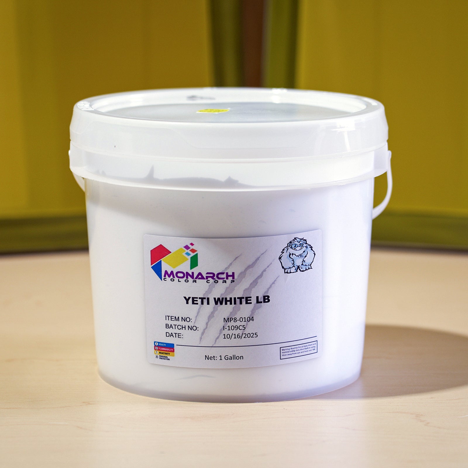 Monarch Yeti White LB Plastisol Ink, Gallon