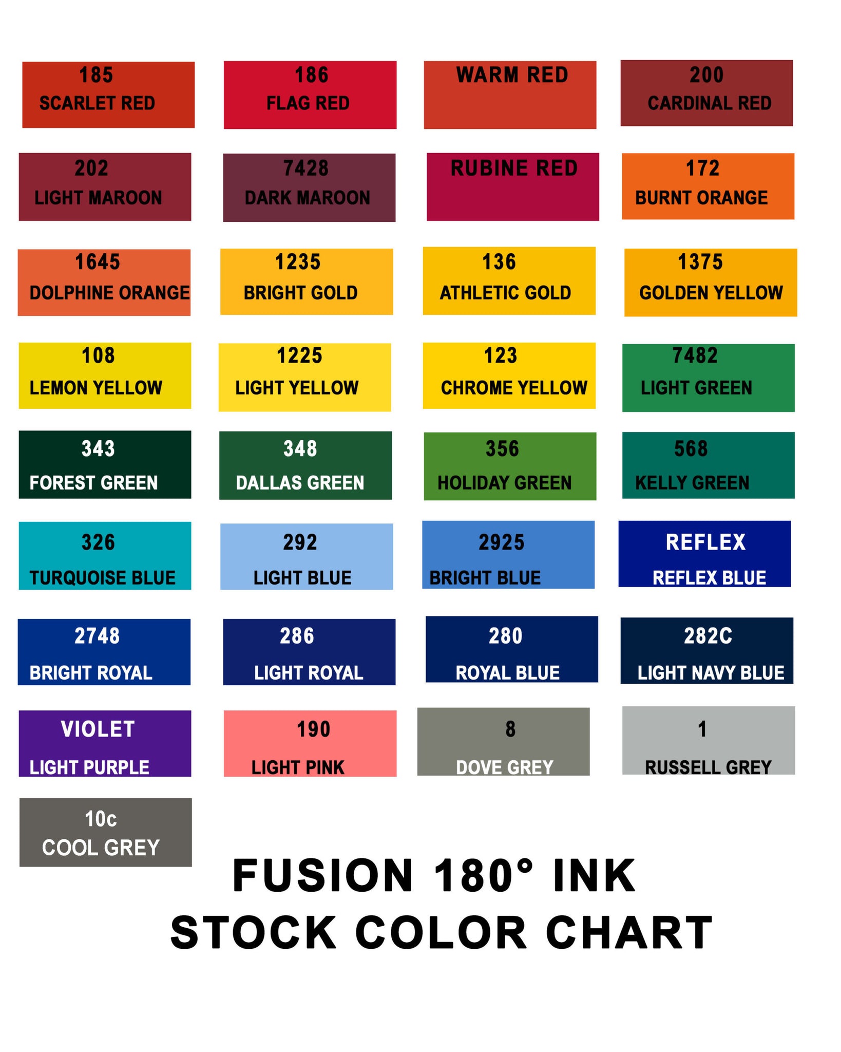 Fusion 180 Plastisol Inks